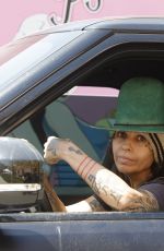 LINDA PERRY Out Driving in Los Angeles 04/22/2023