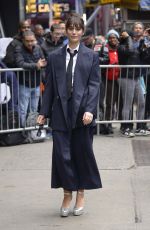 LIZZY CAPLAN Arrives at Good Morning America in New York 04/26/2023