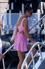 LORE RILLINGER Out at Marina Miami Beach with Cuba Gooding Jr and SARA KAPFER 04/23/2023