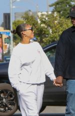 LORI HARVEY and Damson Idris Out on Melrose Place in West Hollywood 04/17/2023 