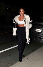 LORI HARVEY Out for Dinner at Giorgio Baldi in Santa Monica 04/23/2023