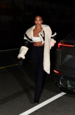 LORI HARVEY Out for Dinner at Giorgio Baldi in Santa Monica 04/23/2023