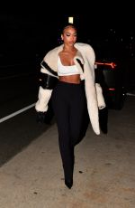 LORI HARVEY Out for Dinner at Giorgio Baldi in Santa Monica 04/23/2023