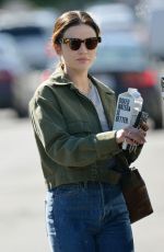 LUCY HALE Out Picking up Some Boxed Water in Studio 04/06/2023