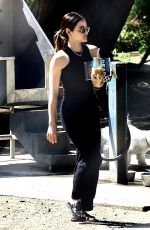 LUCY HALE Out with Her Dogs at a Park in Los Angeles 04/23/2023