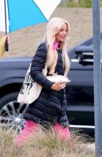 MARGOT ROBBIE on the Set of Barbie Reshoot in Los Angeles 04/17/2023