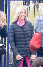 MARGOT ROBBIE on the Set of Barbie Reshoot in Los Angeles 04/17/2023