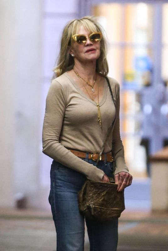 MELANIE GRIFFITH Out for Evening Spa Session in Beverly Hills 04/07/2023