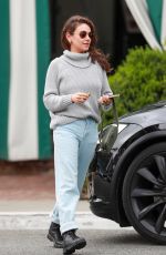 MILA KUNIS Leaves San Vicente Bungalows in West Hollywood 04/13/2023