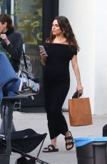 MILA KUNIS Sports a Baby Bump on the Set of Goodrich with Michael Keaton in Los Angeles 04/06/2023