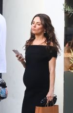 MILA KUNIS Sports a Baby Bump on the Set of Goodrich with Michael Keaton in Los Angeles 04/06/2023