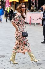 MYLEENE KLASS in a Floral Split Dress Leaves Smooth Radio in London 04/15/2023
