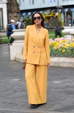MYLEENE KLASS Out at Leicester Square in London 04/28/2023