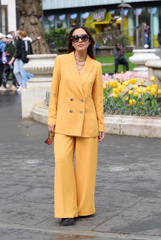 MYLEENE KLASS Out at Leicester Square in London 04/28/2023