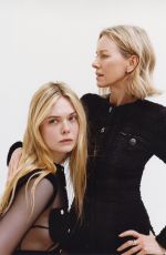 NAOMI WATSS and ELLE FANNING for T: The New York Times Style Magazine, April 2023