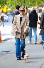 NAOMI WATTS Out with Her Dog in New York 04/26/2023