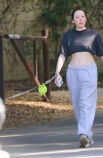 NOAH CYRUS Out Hiking with Her Dogs in Los Angeles 04/20/2023
