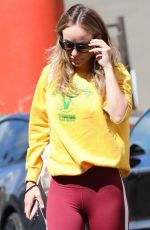 OLIVIA WILDE Arrives for a Workout Session in Los Angeles 03/31/2023