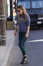 OLIVIA WILDE Kicks off Her Friday with Pilates Class in Studio City 04/21/2023