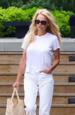 PAMELA ANDERSON Out Shopping in Malibu 04/10/2023