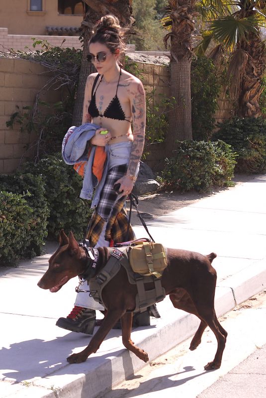 PARIS JACKSON Leaves Lucky Brand Jeans Party at Coachella in Indio 04/15/2023