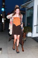 PARIS JACKSON Night Out with Her Dog in West Hollywood 04/22/2023