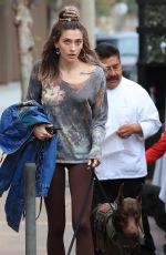 PARIS JACKSON Out with Her Doberman in Los Angeles 04/23/2023