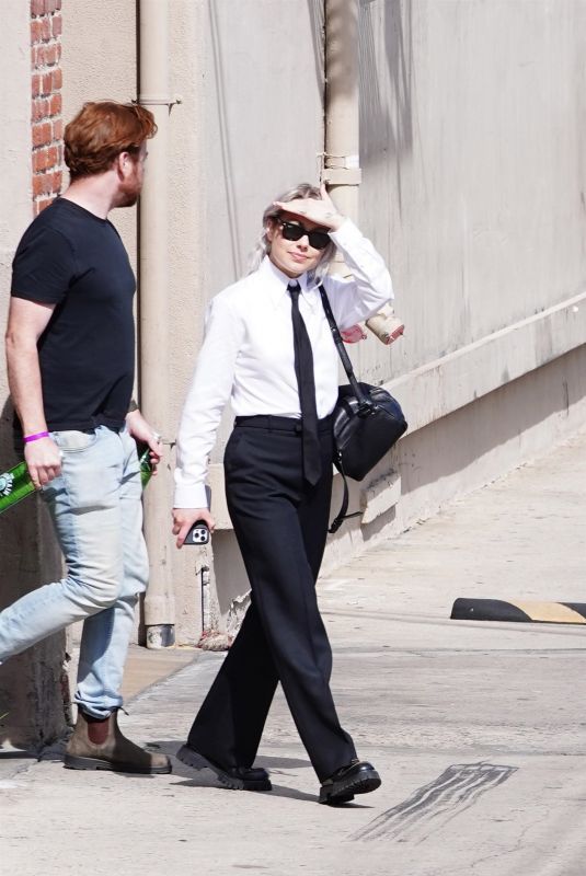 PHOEBE BRIDGERS Arrives at Jimmy Kimmel Live! in Hollywood 04/20/2023