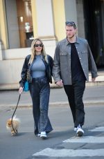 Pregnant DILETTA LEOTTA and Loris Karius Out in Milan 04/17/2023