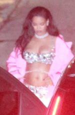 Pregnant RIHANNA Arrives at Oscars After-party at Chateau Marmont in Hollywood 03/12/2023