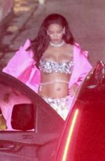 Pregnant RIHANNA Arrives at Oscars After-party at Chateau Marmont in Hollywood 03/12/2023