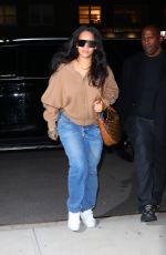 Pregnant RIHANNA Arrives at The Greenwich Hotel in New York 04/25/2023