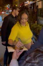 Pregnant RIHANNA Out for Dinner at Caviar Kaspia in Paris 04/22/2023
