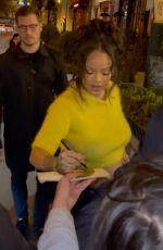 Pregnant RIHANNA Out for Dinner at Caviar Kaspia in Paris 04/22/2023