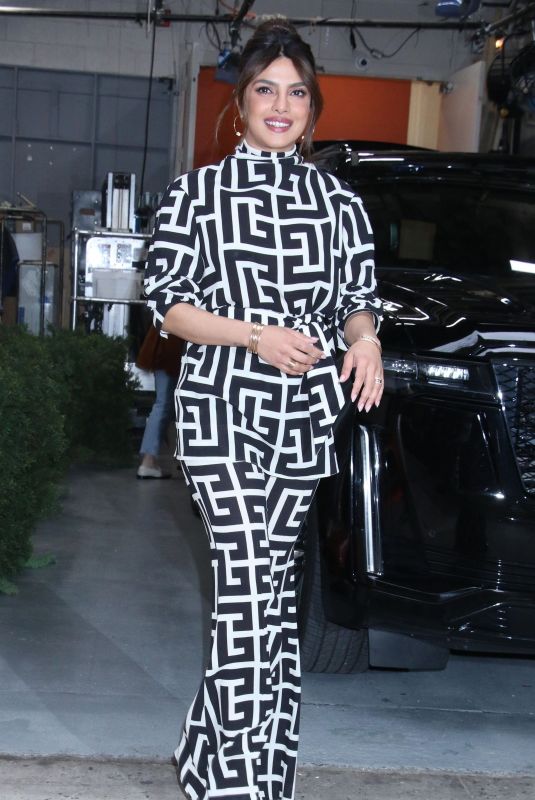 PRIYANKA CHOPRA Arrives at Live with Kelly and Mark in New York 04/27/2023 