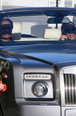 QUEEN LATIFAH Out Driving in Her Convertible Rolls Royce in Beverly Hills 04/20/2023