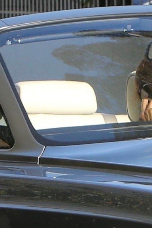 QUEEN LATIFAH Out Driving in Her Convertible Rolls Royce in Beverly Hills 04/20/2023