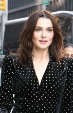 RACHEL WEISZ Arrives at Late Show with Stephen Colbert in New York 04/20/2023