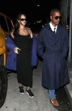 RIHANNA and A$AP Rocky Arrives at Baldi Restaurant in Santa Monica 04/12/2023