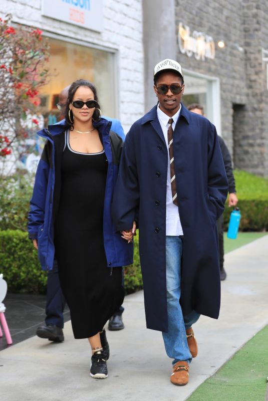 RIHANNA and A$AP Rocky Shopping at Kitson Kids in Beverly Hills 04/12/2023