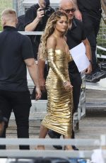 RITA ORA Arrives on the Set of The Voice in Sydney 04/04/2023