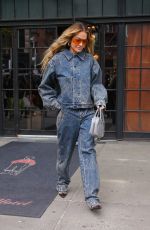 RITA ORA in Double Denim Out in New York 04/28/2023