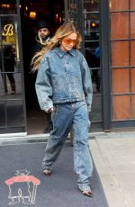 RITA ORA in Double Denim Out in New York 04/28/2023