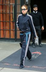RITA ORA Leaves Bowery Hotel in a Adidas Track Suit in New York 04/27/2023