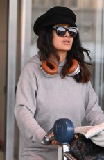 SALMA HAYEK Arrives at JFK Airport in New York 04/25/2023