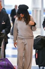 SALMA HAYEK Arrives at JFK Airport in New York 04/25/2023