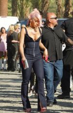 SAWEETIE Arrives at Revolve Party at Coachella Music Festival in Indio 04/15/2023