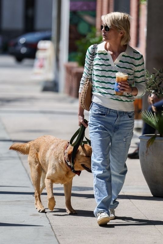 SELMA BLAIR Out with Her Service Dog Scout in Studio City 04/19/2023