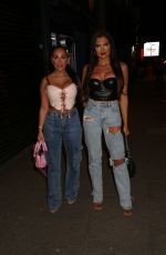 SOPHIE KASAEI and ABBIE HOLBORN Out for Dinner at Figo Restaurant in London 04/09/2023