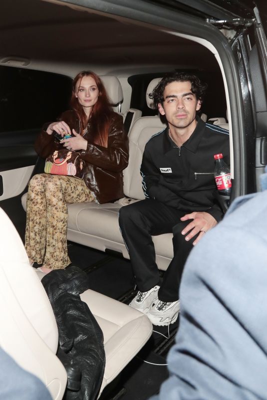 SOPHIE TURNER and Joe Jonas Leaves a Party in London 04/14/2023